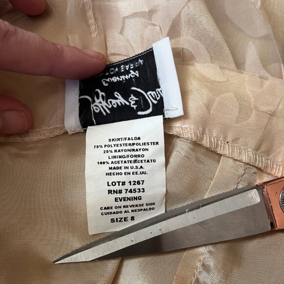 Vintage Jeffrey & Dara Evenings By Tom Barra long lacy skirt - Picture 10 of 10